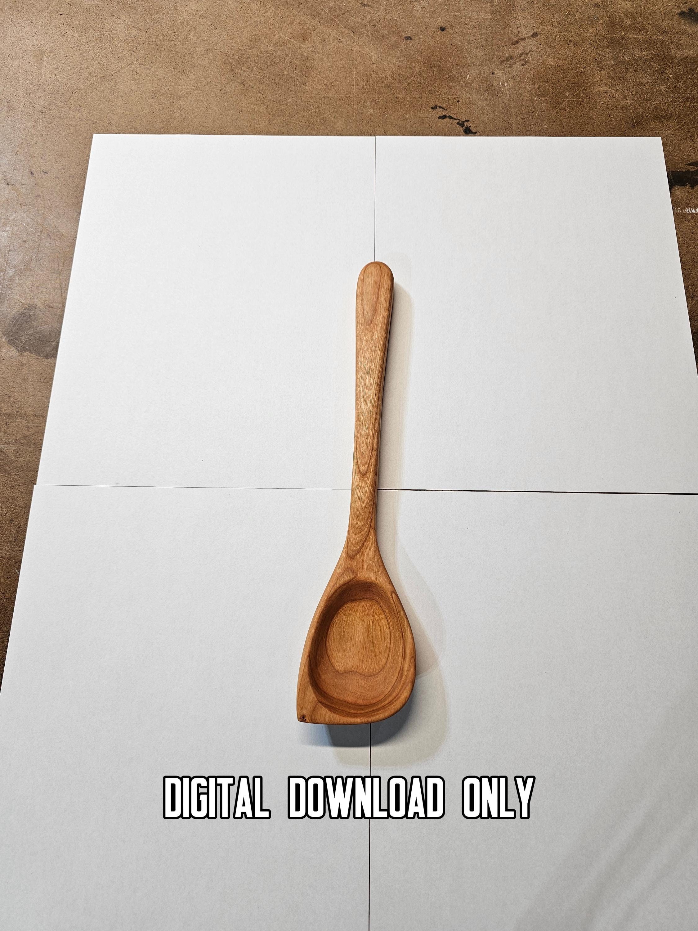 Wooden Scraper Spoon Template – DIY Woodworking Plan PDF