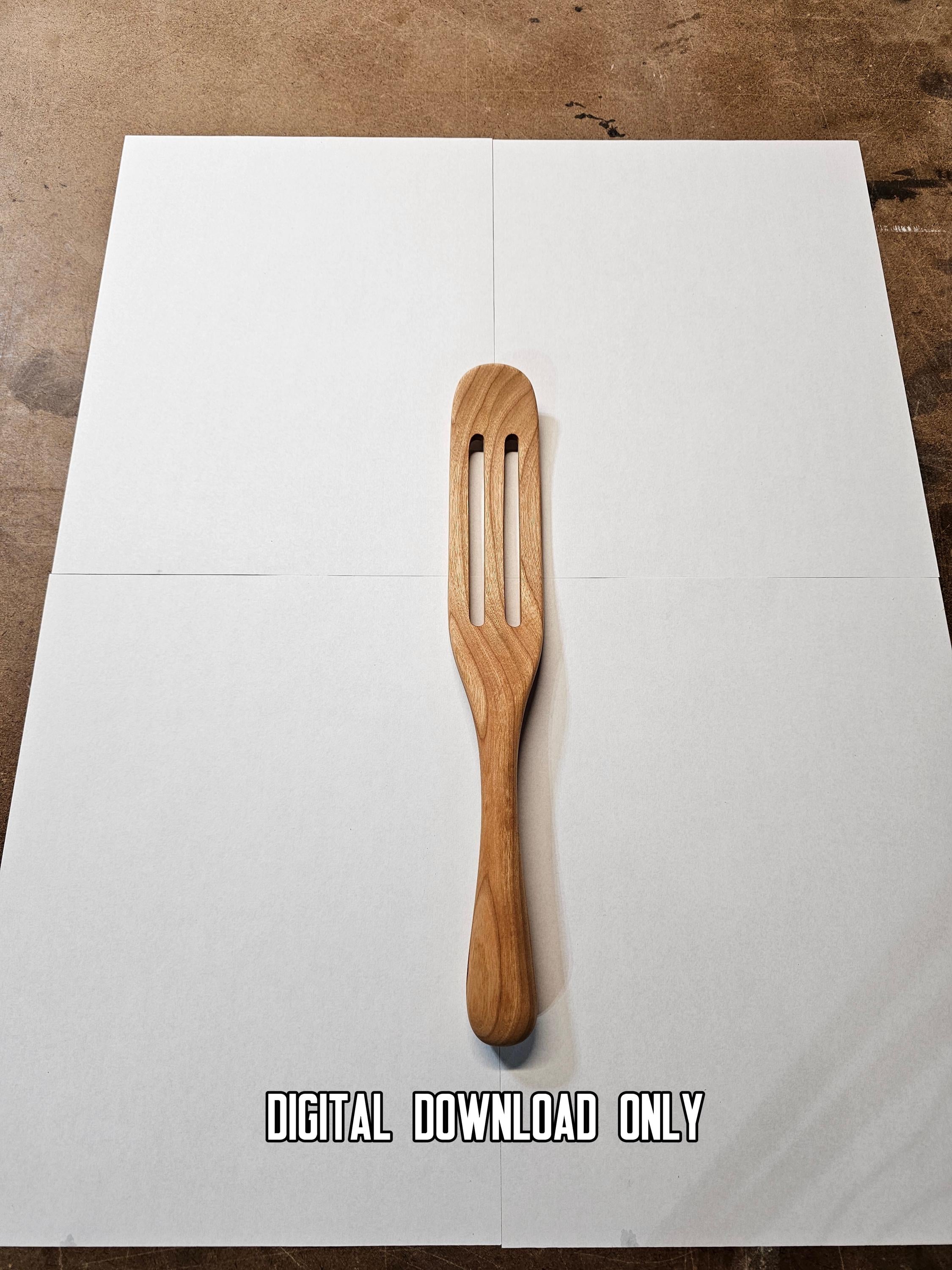 Wooden Slotted Spurtle Template – DIY Woodworking Plan PDF