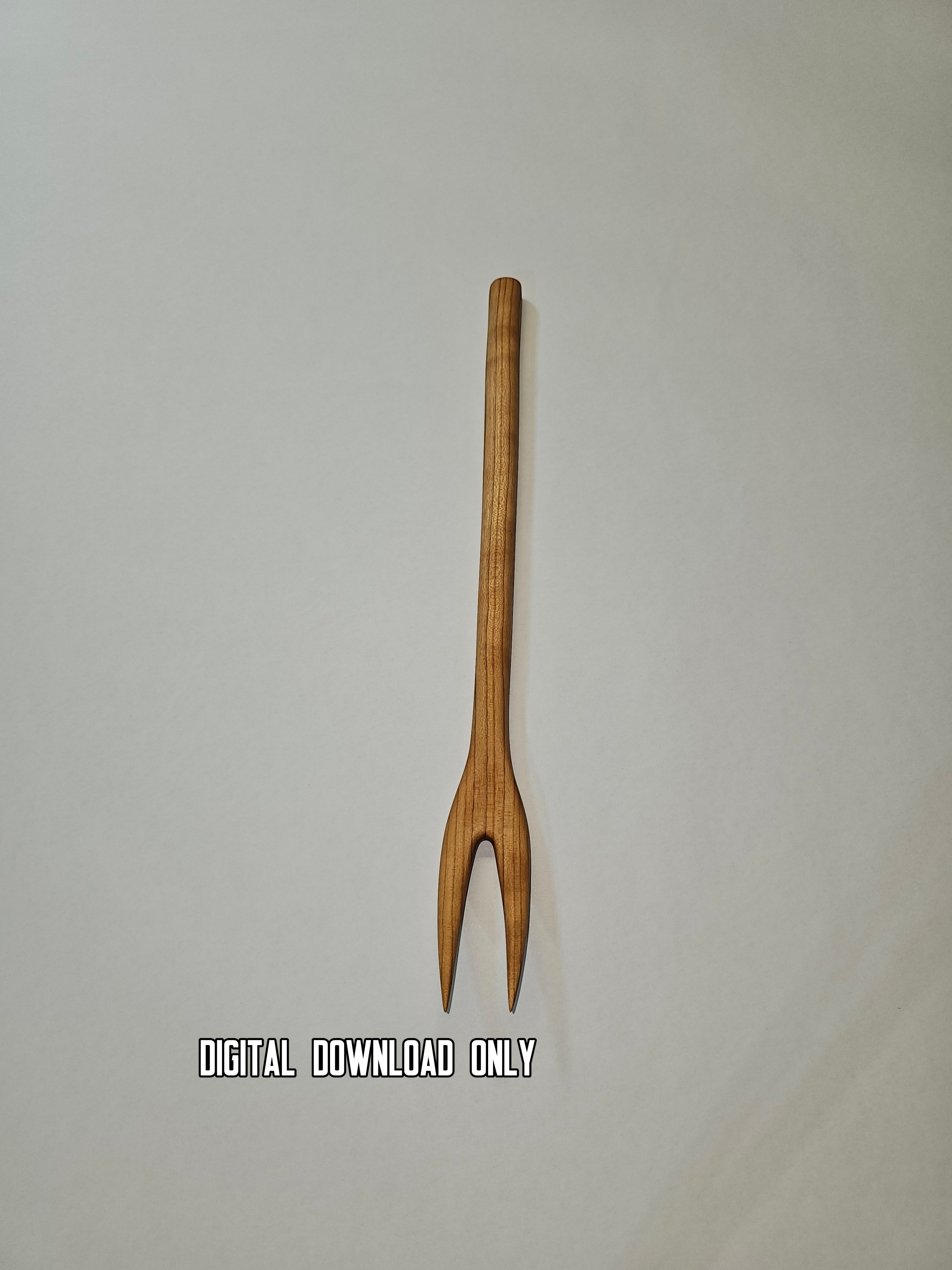 Wooden Carving Fork Template – DIY Woodworking Plan PDF