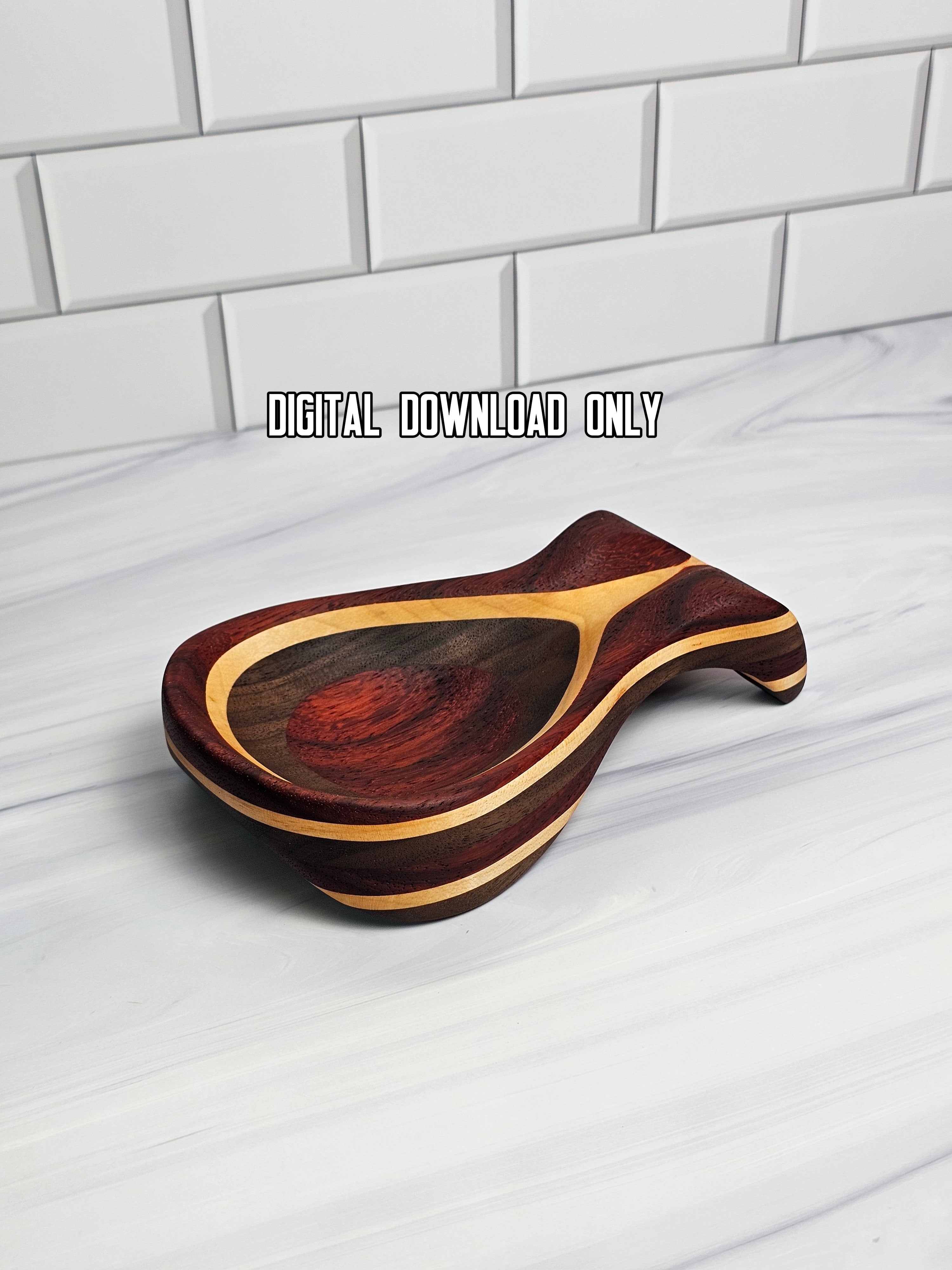 Wooden Spoon Rest Template – Printable PDF Woodworking Plan
