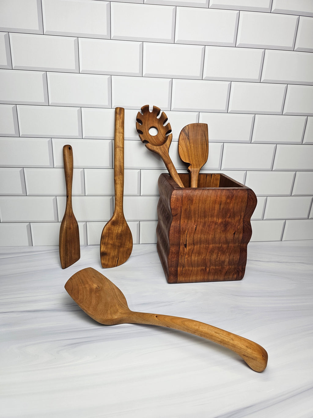Wooden Kitchen Utensil Template Bundle – 5 Printable Designs PDF